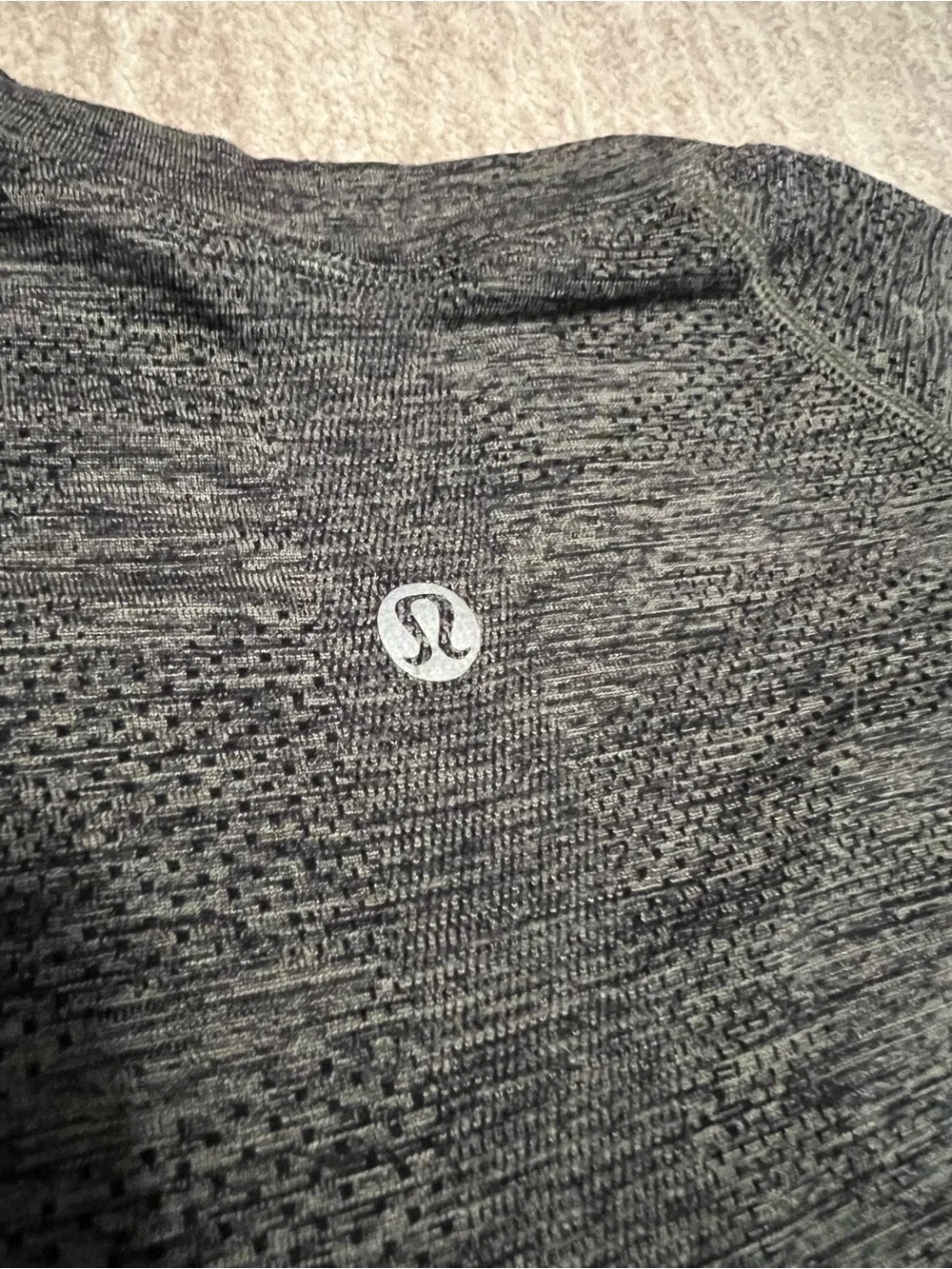 Lululemon Short-Sleeve Heather Gray Top